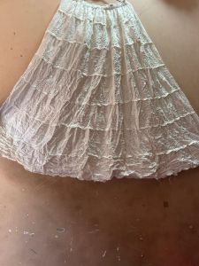 Ladies White Cotton Long Skirt