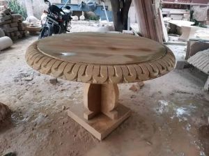Sandstone Round Garden Table
