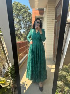 Classic Green Maxi Dress Gown