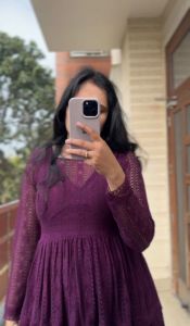 Designer Purple Anarkali Gown