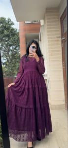 Designer Purple Anarkali Gown