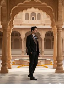 Mens Black 3 Piece Wedding Formal Suit