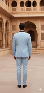 Mens Sky Blue Slim Fit Wedding Suit