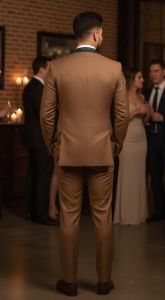 Mens Dark Brown Slim Fit 3 Piece Wedding Tuxedo Suit