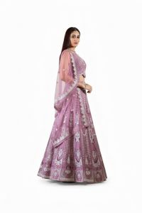 Ladies Lavender Heavy Embroidery Lehenga Choli Set