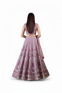 Ladies Lavender Heavy Embroidery Lehenga Choli Set