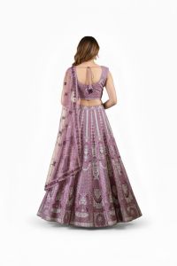 Ladies Lavender Heavy Embroidery Lehenga Choli Set