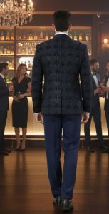 Mens Black Sequin Slim Fit Tuxedo Suit