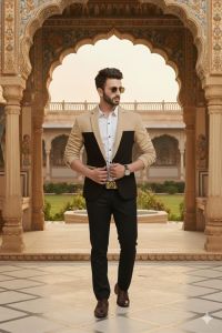 Mens Classic Textured Blazer Suit