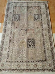 Handmade Area Rug Kashmiri Pure Silk Carpet