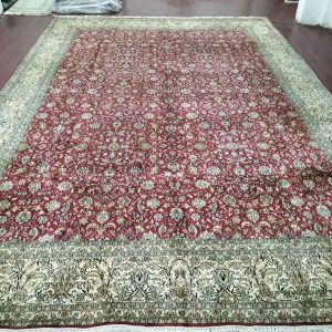 All OVER Cream Silk ON Silk 24/24 Handmade Carpets