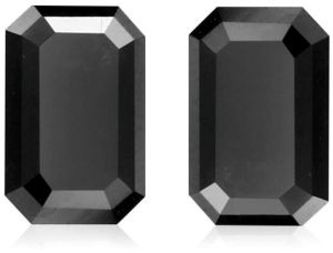 Natural Black Emerald Cut Diamonds