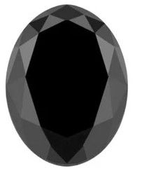 Natural Black Oval Cut Diamonds