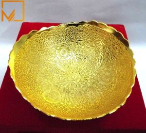 12cm Golden Brass Handcrafted Brass Bowl