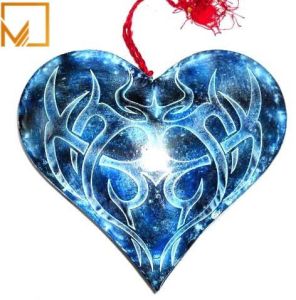 Blue Metal Hanging Heart