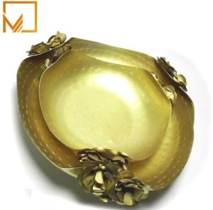 Brass Floral Decorative Urli Bowl Set