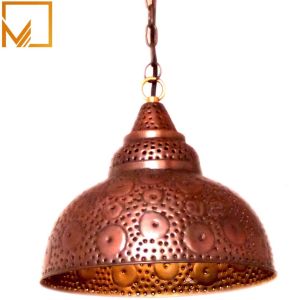 Copper Hammered Finish Ceiling Pendant Light