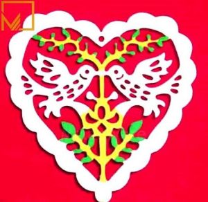 Glossy Metal Valentine Hanging Heart