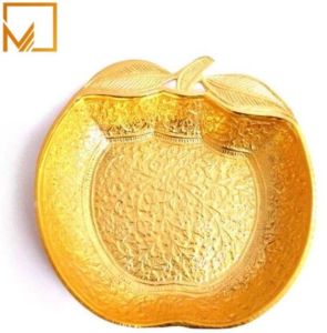 Golden Apple Brass Decorative Tray