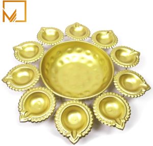 Golden Decorative Urli Diya