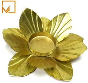 Golden Lotus Tea Decorative Candle Holder