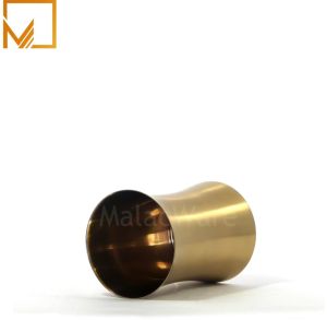 Matte Golden Brass Convace Candle Jar