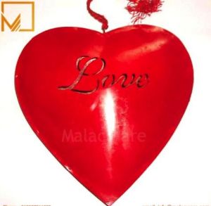 Red Glossy Metal Hanging Valentine Heart