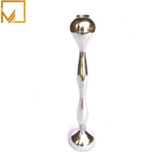 Silver Polished Decorative Metal Candle Holder