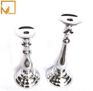 Stylish Silver Candle Holder Set