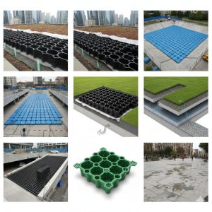 Green Plastic HDPE Grass Track Paver