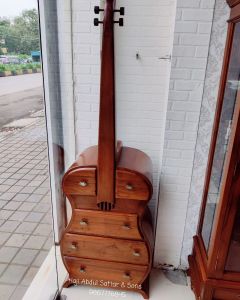 Wooden Guitar Shape Cabinet