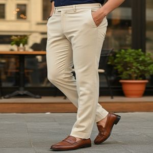 Mens Slim Fit Cotton Trouser