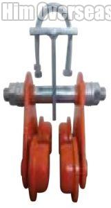 Pressed Steel Double Wheel Trolley