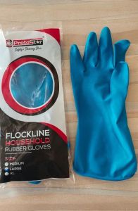 Flocklined Rubber Hand Gloves