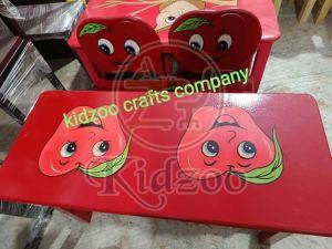 Designer Wooden Play School Table Chair Set