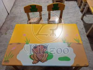 Play School Rubber Wood Furniture Table Chair Set
