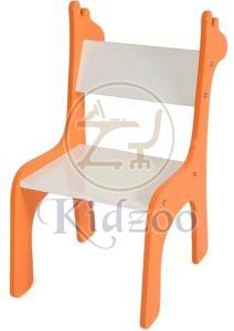 Orange Giraffe Shaped Wooden Chair