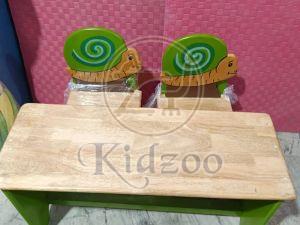 Designer Wooden Play School Table Chair Set