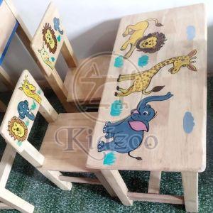 Wooden Kids Study Table and Chair Set