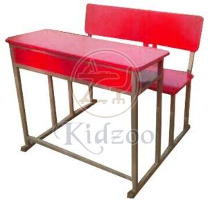 Wooden Primary School Desk 2 Seater with Storage