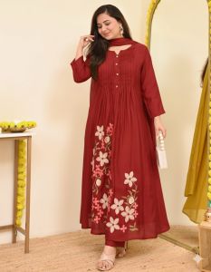Ladies Kurti With Dupatta &AMP; Bottomwear Set