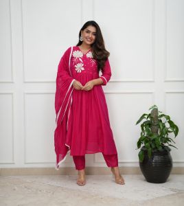 Women Dupatta Bottomwear Kurti Set