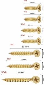 Golden Brass Screw