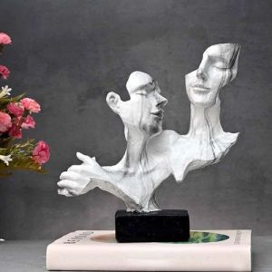 Abstract Polyresin Couple Sculpture Showpiece