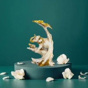 Antique White Elephant Showpiece State