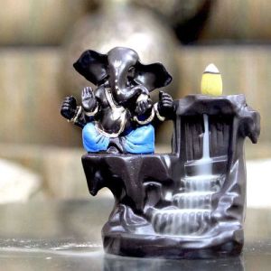 Backflow Smoke Ganesha Fountain Incense Burner