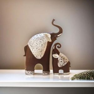 Brown Handcrafted Resin Elephant Statue