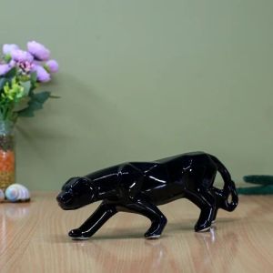 Ceramic Black Panther Statue