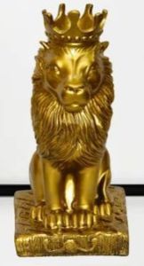 Golden Lion King Statue