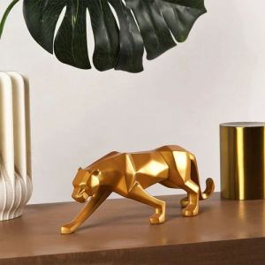 Handcrafted Golden Jaguar Showpiece